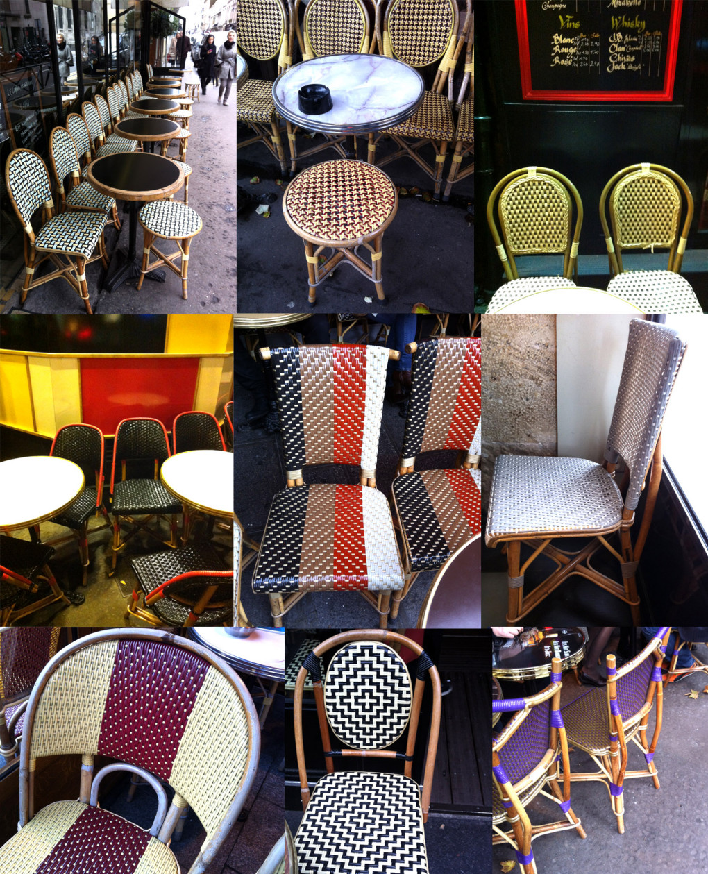 La silla de café parisien